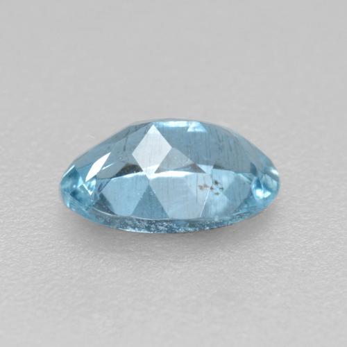 Água-marinha azul natural 0,38ct, corte oval, VS-SI