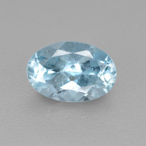 Água-marinha azul natural 0,47ct, corte oval, VS-SI