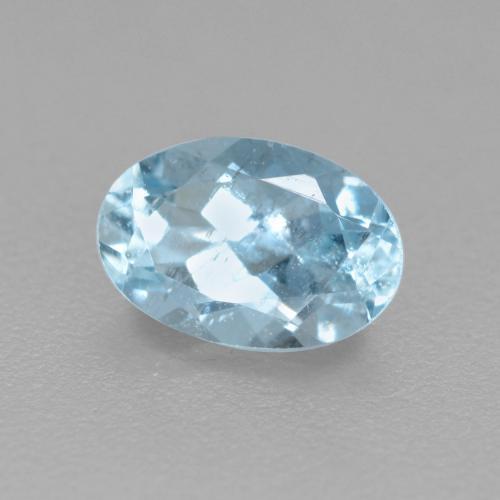 Água-marinha azul natural 0,47ct, corte oval, VS-SI