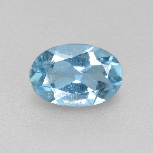 Água-marinha azul natural 0,33ct, corte oval, VS-SI