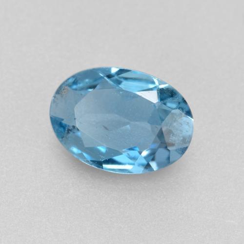 Água-marinha azul natural 0,41ct, corte oval, VS-SI