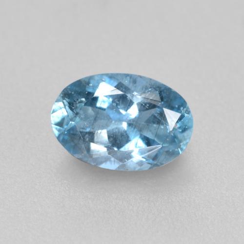 Água-marinha azul natural 0,44ct, corte oval, VS-SI