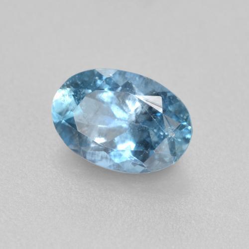 Água-marinha azul natural 0,44ct, corte oval, VS-SI
