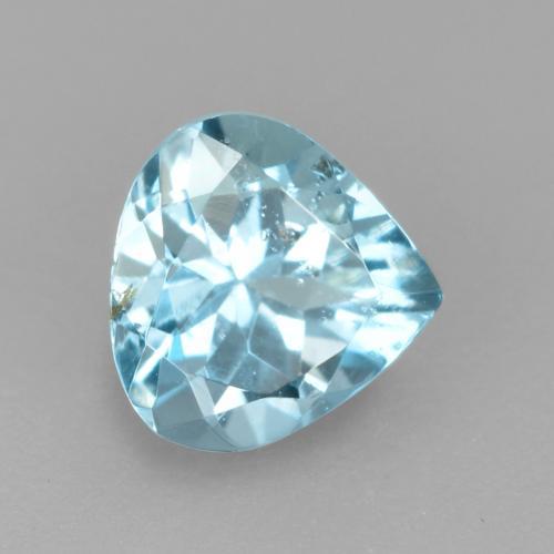 Água-marinha azul natural 0,38ct, formato de pêra, SI