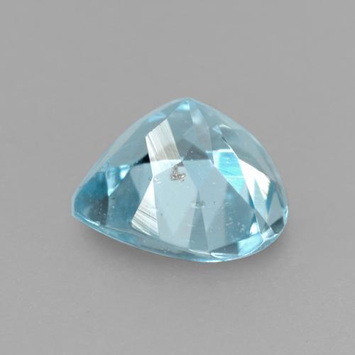 Água-marinha azul natural 0,38ct, formato de pêra, SI