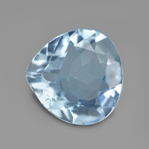 Água-marinha azul natural 0,57ct, formato de pêra, VVS-VS