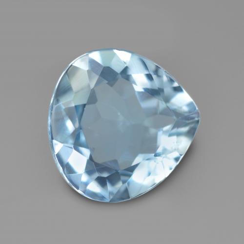 Água-marinha azul natural 0,57ct, formato de pêra, VVS-VS