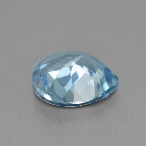 Água-marinha azul natural 0,57ct, formato de pêra, VVS-VS