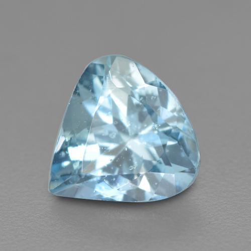 Água-marinha azul natural 0,74ct, formato de pêra, VS-SI
