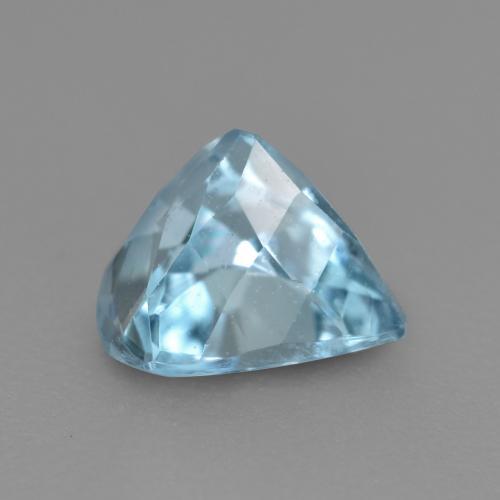 Água-marinha azul natural 0,74ct, formato de pêra, VS-SI