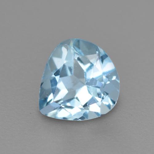Água-marinha azul natural 0,33ct, formato de pêra, VS