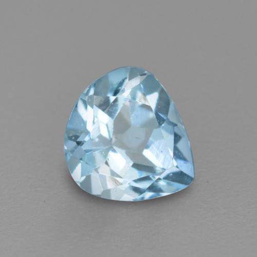 Água-marinha azul natural 0,33ct, formato de pêra, VS