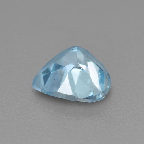 Água-marinha azul natural 0,33ct, formato de pêra, VS