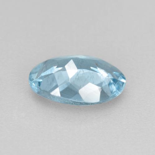 Água-marinha azul natural 0,65ct, corte oval, VS-SI