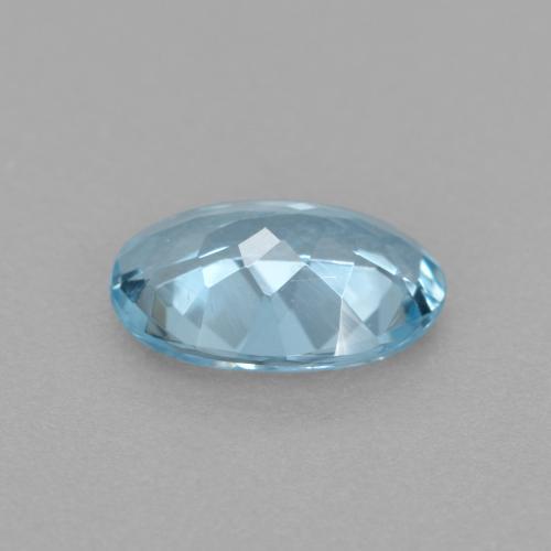 Água-marinha azul natural 0,49ct, corte oval, VS