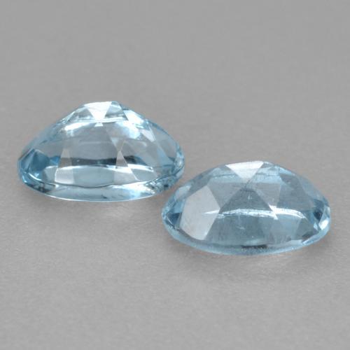 Pedras preciosas de água-marinha azul natural de 0,53 ct, corte oval, VS-SI