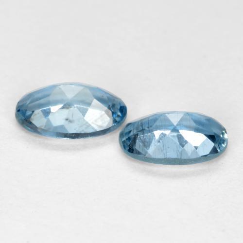 Pedras preciosas de água-marinha azul natural de 0,39 ct, corte oval, VS-SI