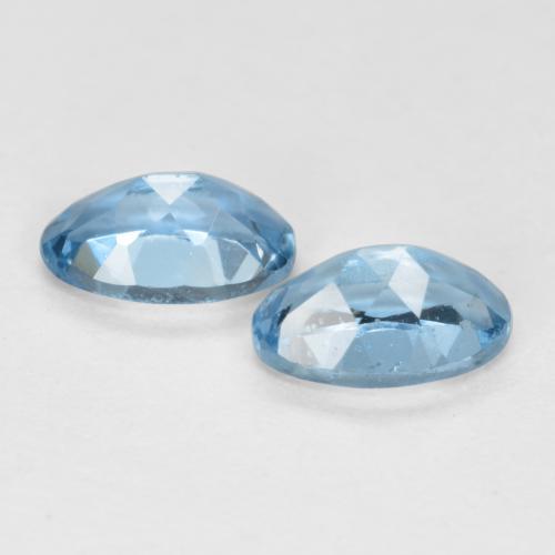 Pedras preciosas de água-marinha azul natural de 0,45 ct, corte oval, VS-SI