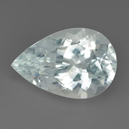 Água-marinha branco natural 4,52ct, formato de pêra, VVS