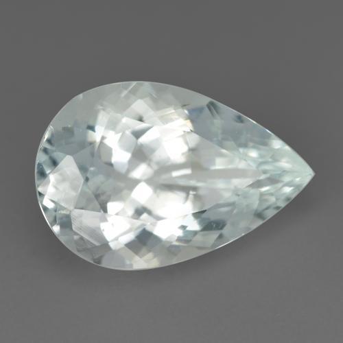 Água-marinha branco natural 4,52ct, formato de pêra, VVS