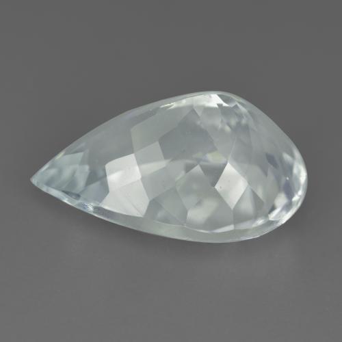 Água-marinha branco natural 4,52ct, formato de pêra, VVS