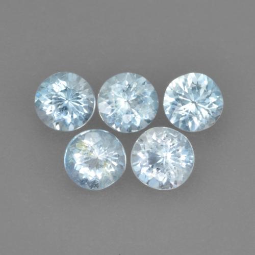 Pedras preciosas de água-marinha Bebê azul natural de 1.10 ct, Corte Redondo, VS-SI