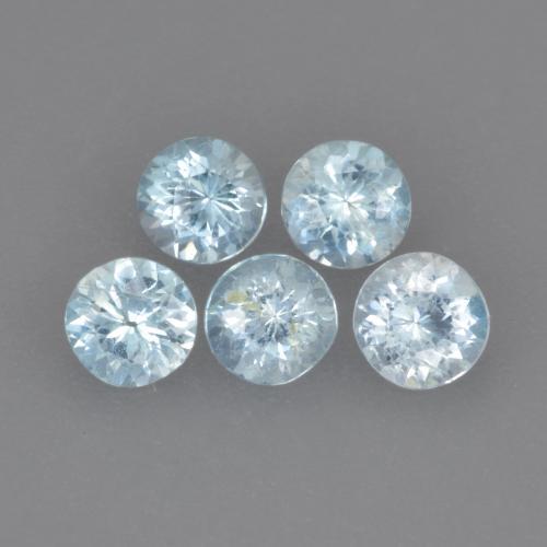 Pedras preciosas de água-marinha Bebê azul natural de 1.10 ct, Corte Redondo, VS-SI