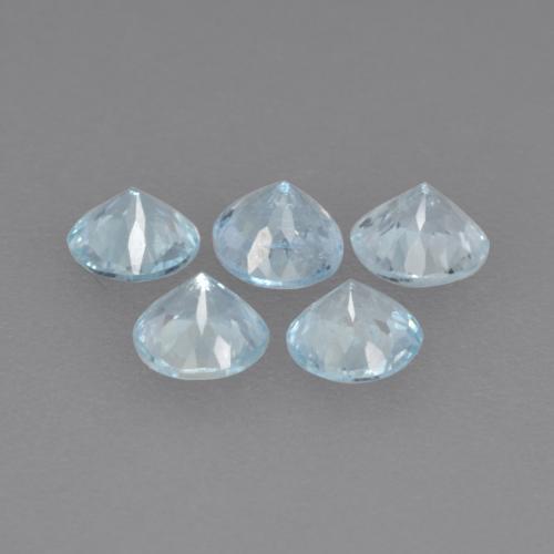Pedras preciosas de água-marinha Bebê azul natural de 1.10 ct, Corte Redondo, VS-SI
