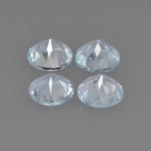 Pedras preciosas de água-marinha azul natural de 1,57 ct, corte redondo, VS-SI