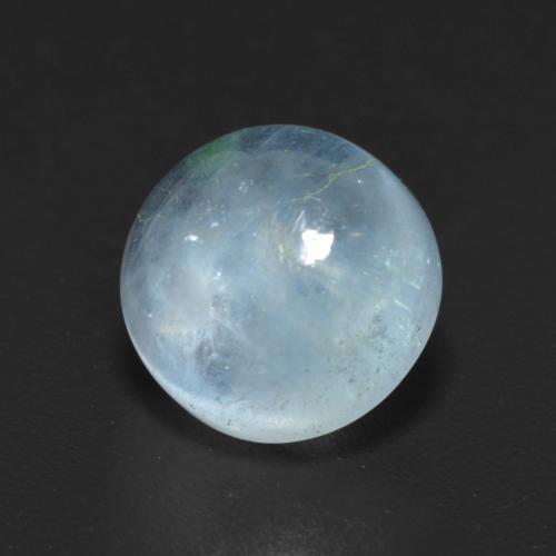 Água-marinha azul natural 2,42ct, corte redondo, transparente
