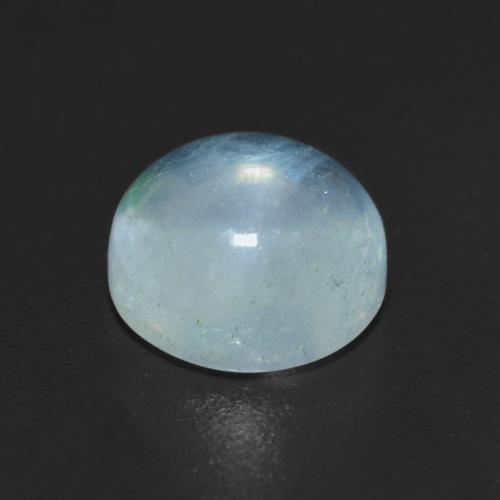 Água-marinha azul natural 2,42ct, corte redondo, transparente
