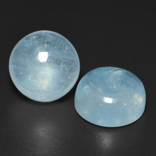 Pedras preciosas de água-marinha turquesa natural de 9,05 ct, corte redondo, transparente