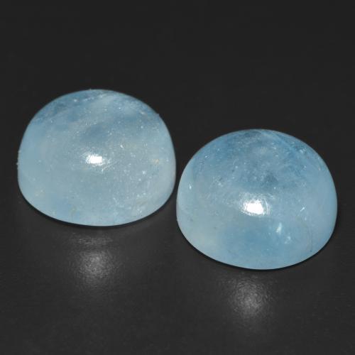 Pedras preciosas de água-marinha turquesa natural de 9,05 ct, corte redondo, transparente