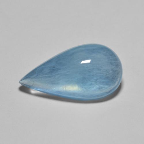 Água-marinha azul natural 5,79ct, formato de pêra, transparente