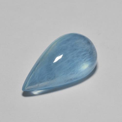Água-marinha azul natural 5,79ct, formato de pêra, transparente