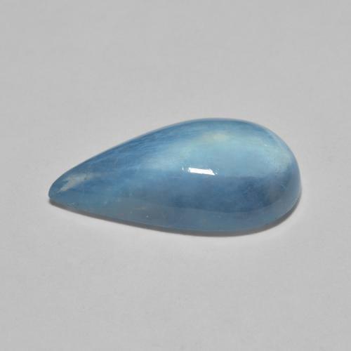 Água-marinha azul natural 5,79ct, formato de pêra, transparente