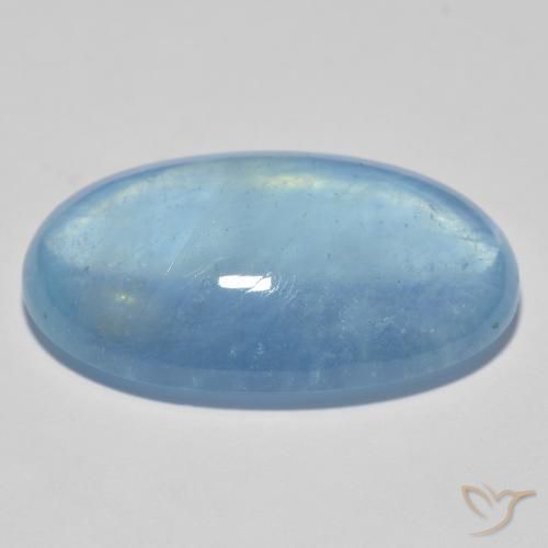 Água-marinha Azul Natural 21.62ct, oval, Transparente