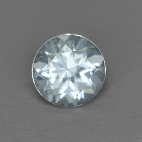 Água-marinha azul natural 0,44ct, corte redondo, VVS