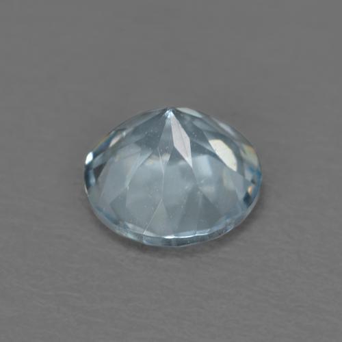Água-marinha azul natural 0,44ct, corte redondo, VVS