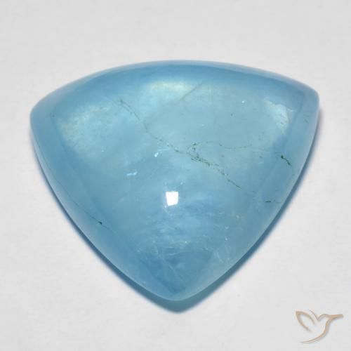 Água-marinha Aqua Blue Natural 27.44ct, Trilhão, Transparente