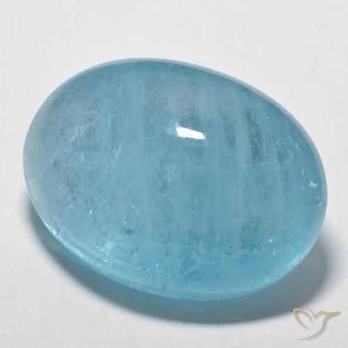 Água-marinha Azul Yale Natural 56.63ct, oval, Transparente