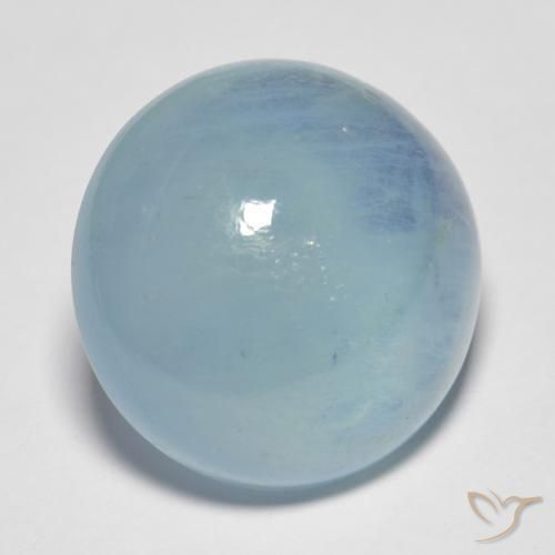 Água-marinha Teal Claro Natural 17.01ct, Redondo, Transparente