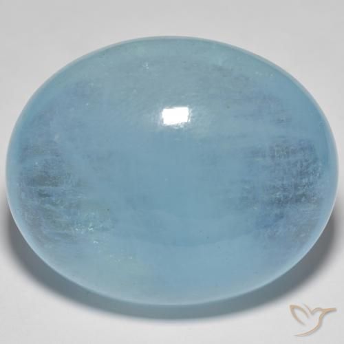Água-marinha Teal Claro Natural 59.70ct, oval, Transparente