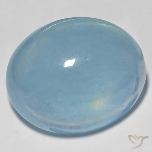 43.77ct Natural Teal Claro Água-marinha, oval, Transparente
