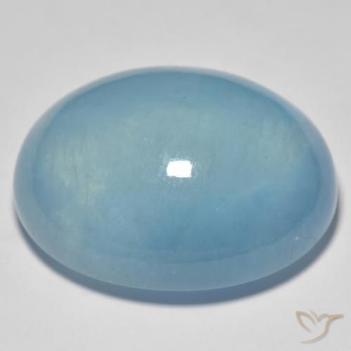 Água-marinha Teal Claro Natural 43.77ct, oval, Transparente