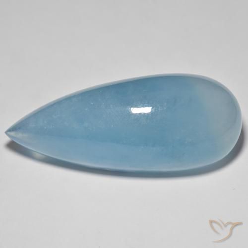 71.19ct Natural Teal Claro Água-marinha, Formato de pêra, Translúcido