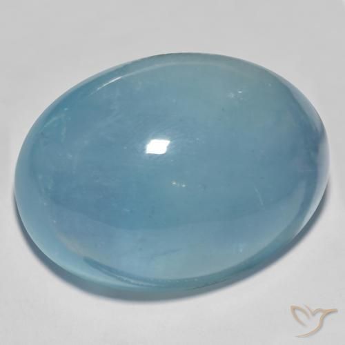 Água-marinha Teal Claro Natural 56.93ct, oval, Translúcido