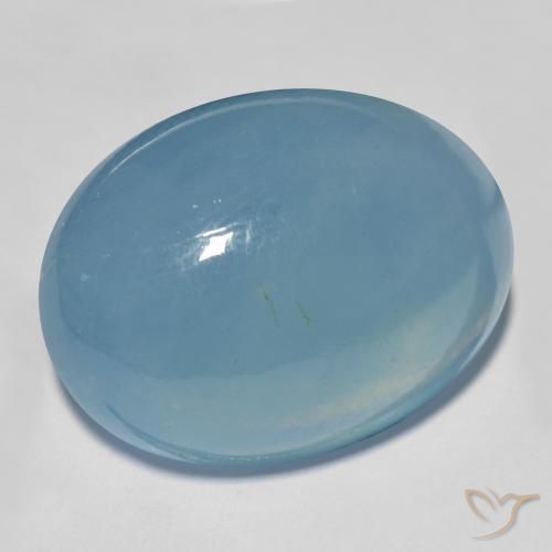 Água-marinha Teal Claro Natural 27.91ct, oval, Translúcido