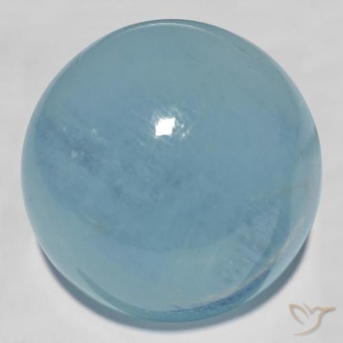 Água-marinha Azul claro verde Natural 31.66ct, Redondo, Transparente