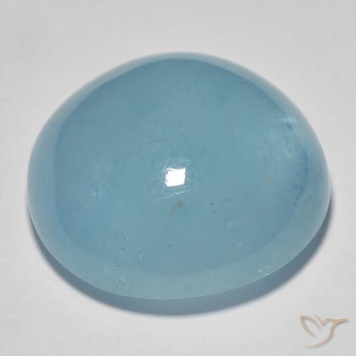 Água-marinha Azul claro verde Natural 31.66ct, Redondo, Transparente
